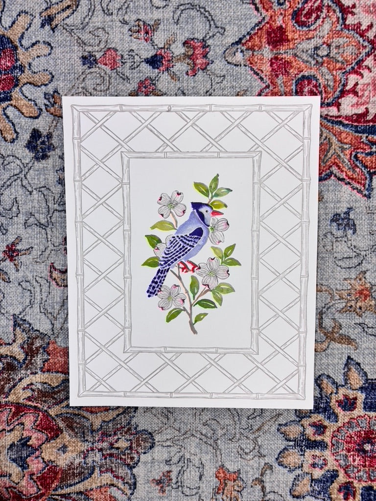 Jay Bird Letterpress Art Print