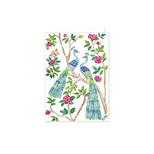 Peacock Duet Folded Notes