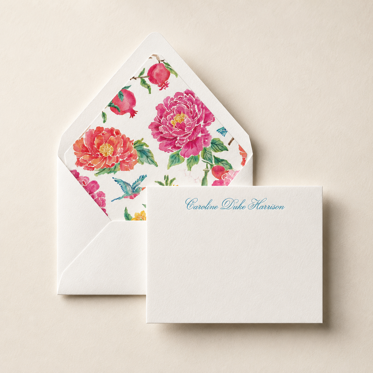 Botanical Bird Letterpress Stationery