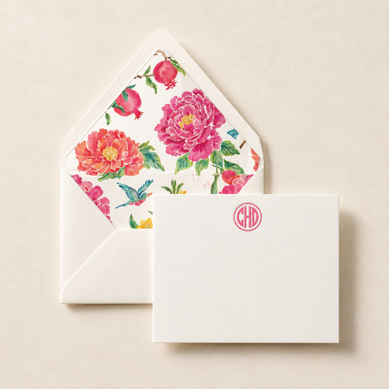 Botanical Bird Letterpress Stationery