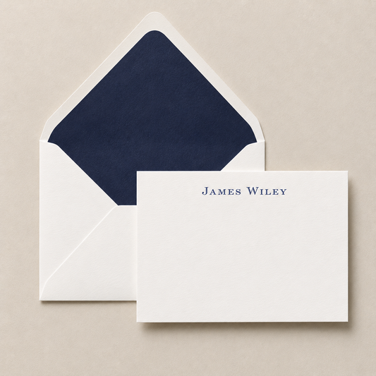 Navy Blue Letterpress Stationery