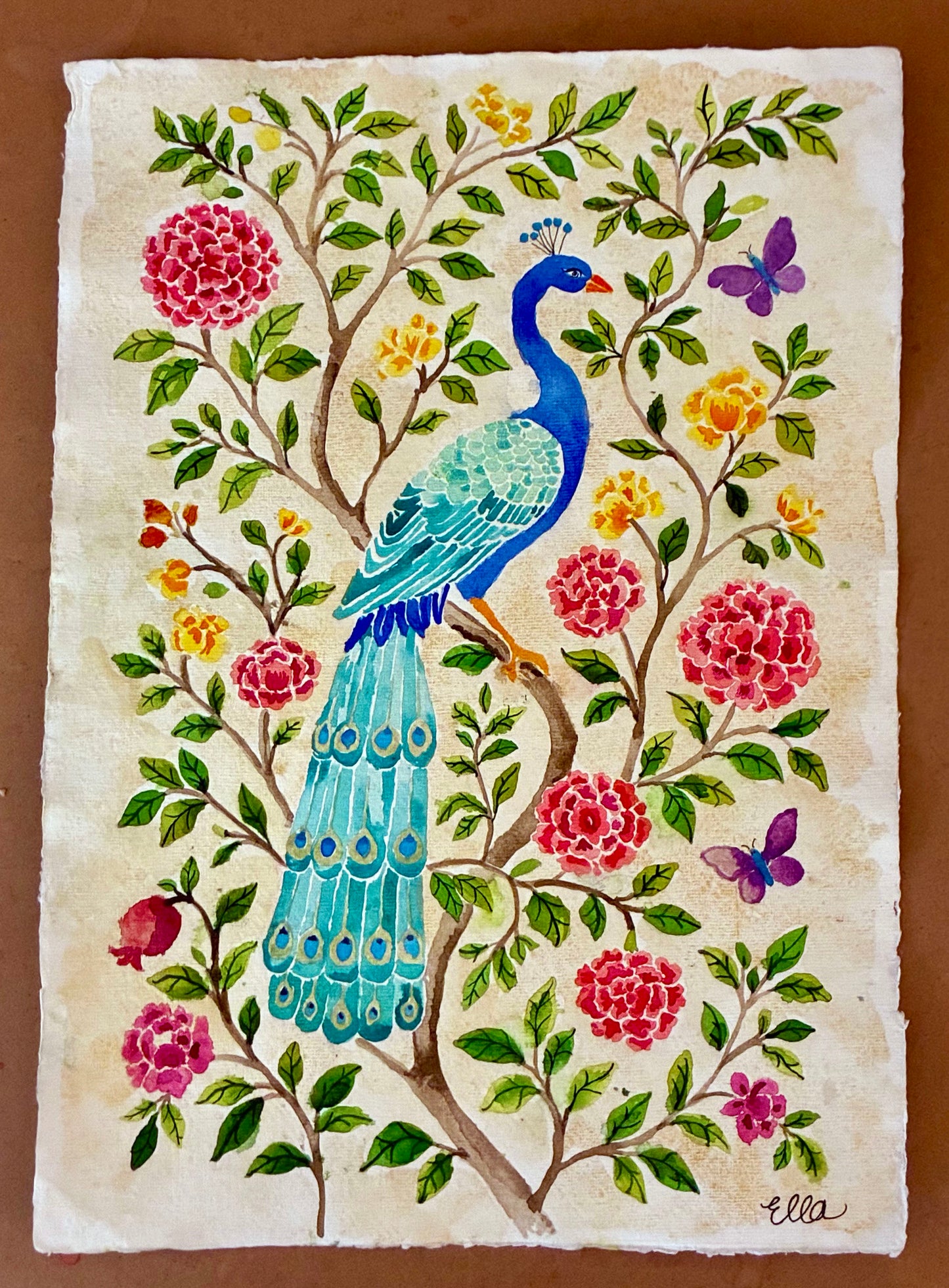 Shining Peacock Original Painting