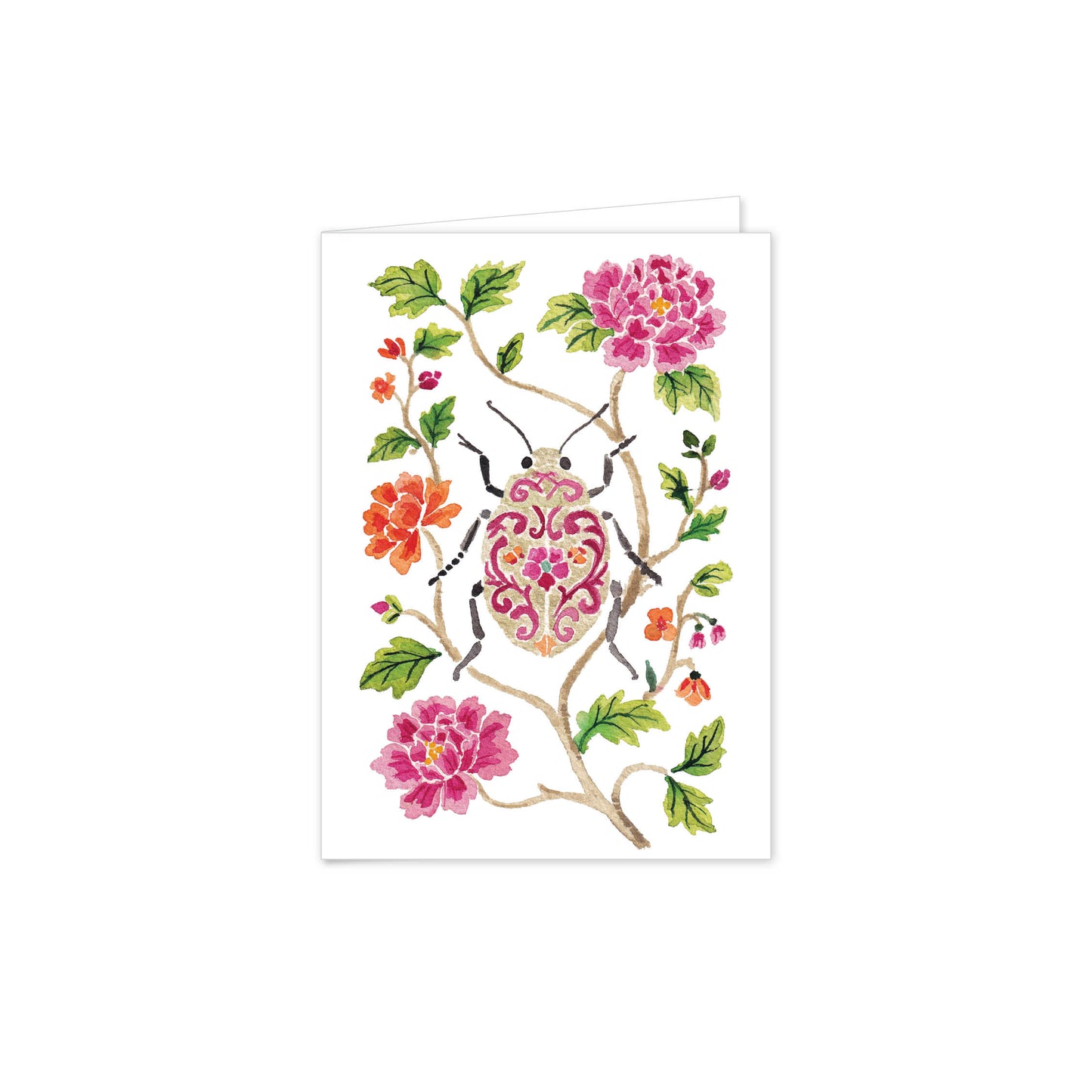 Beetle Blooms Folded Notes