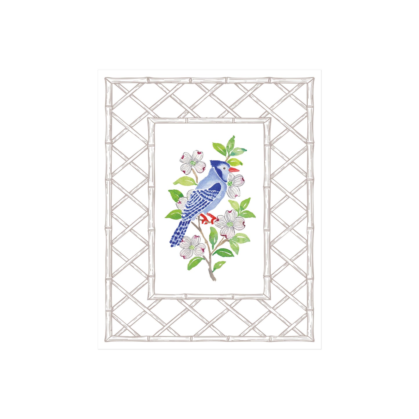 Jay Bird Letterpress Art Print