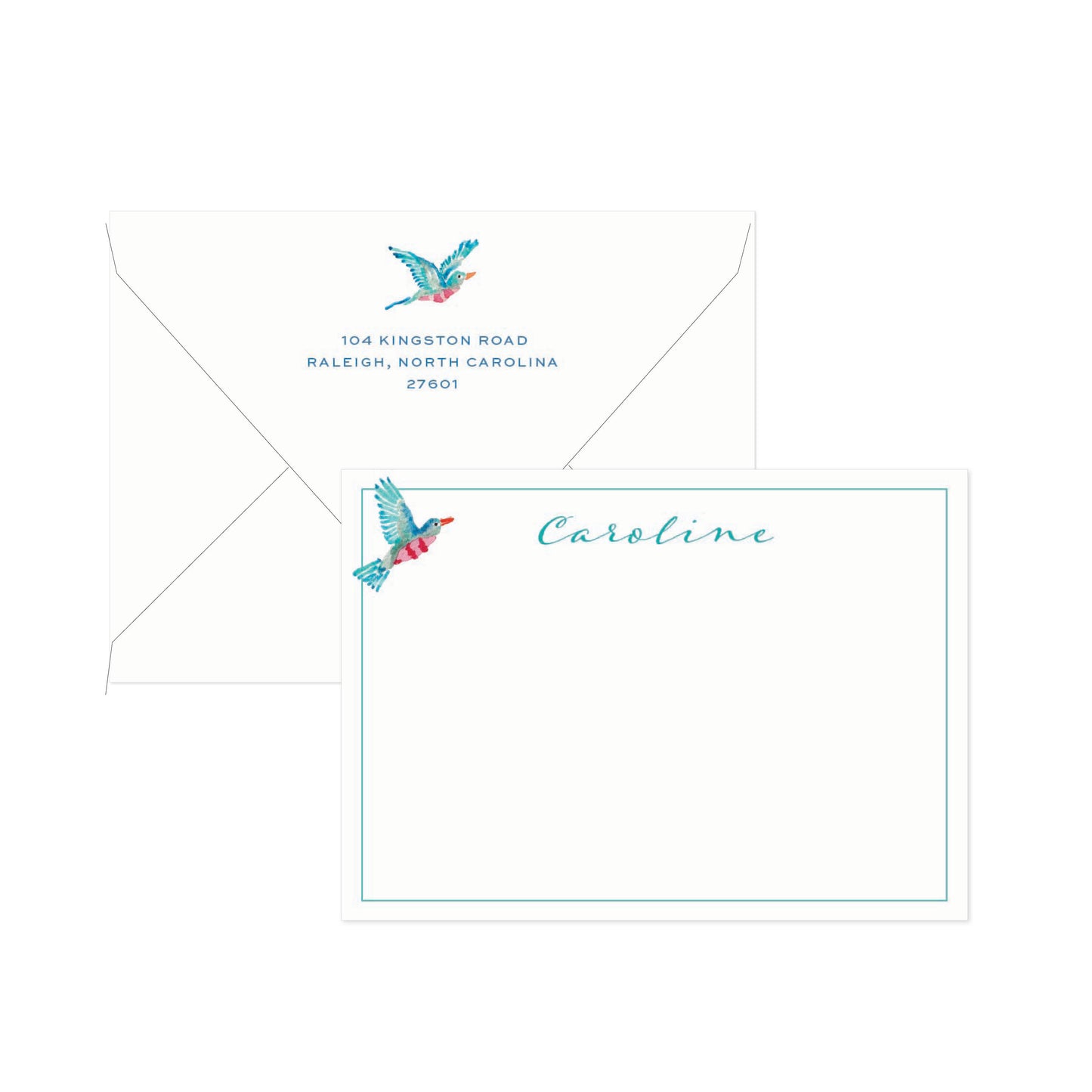 Botanical Bird Personalized Digital Stationery