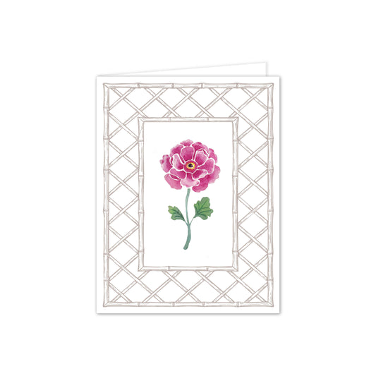 Butterfly Ranunculus Letterpress Card