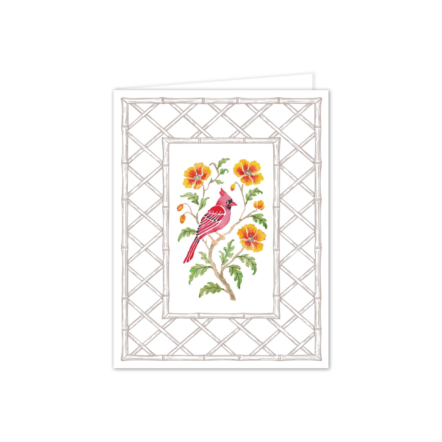 Garden Cardinal Letterpress Folded Notes