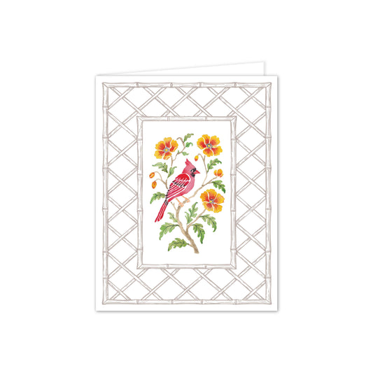 Garden Cardinal Letterpress Folded Notes