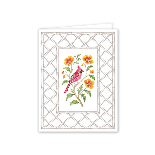 Garden Cardinal Letterpress Card