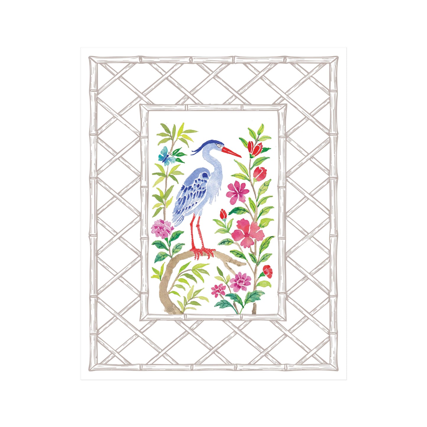 Stillwater Heron Art Print