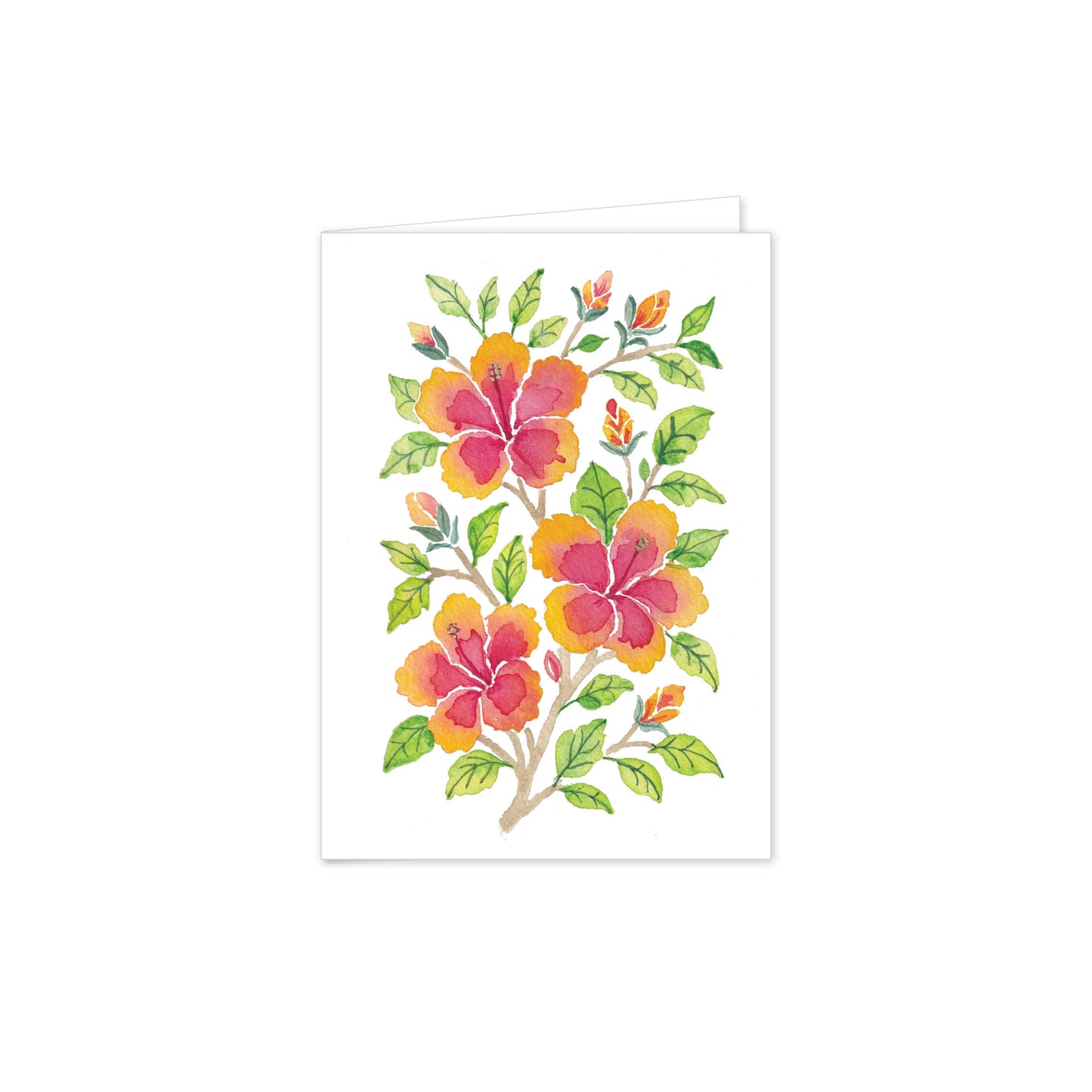 Tropical Hibiscus Folded Notes