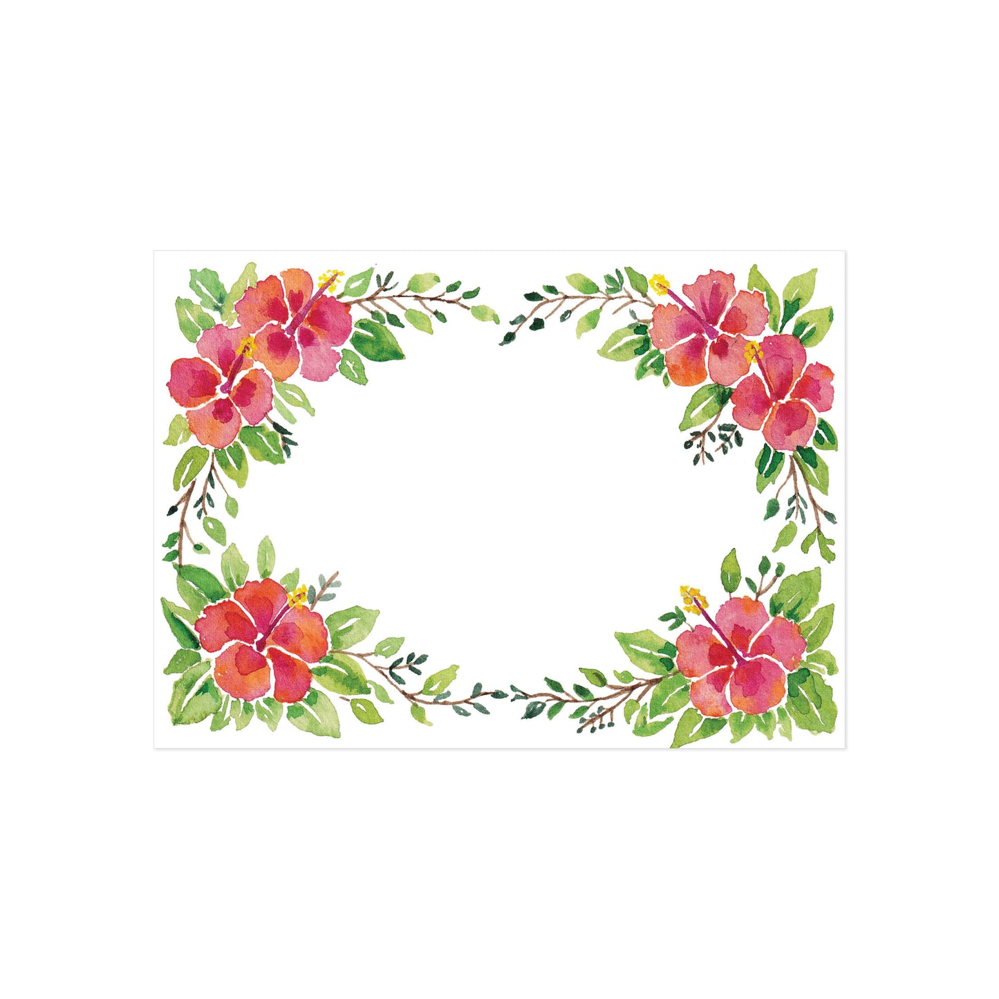 Island Garden Hibiscus Flat Cards