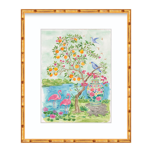 Flamingo in the Garden Fine Art Giclée Print