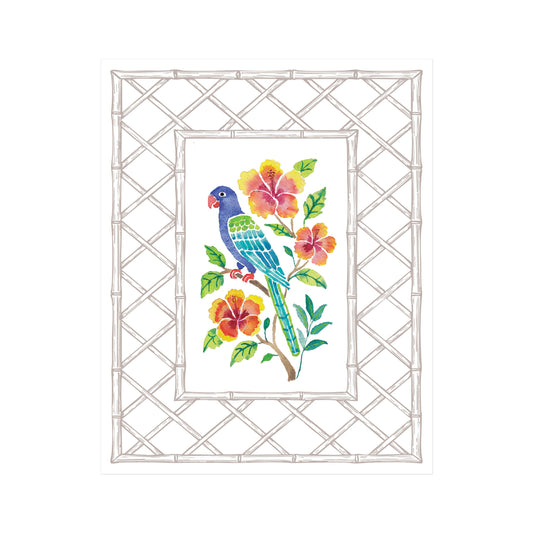 Parrot Blooms Art Print