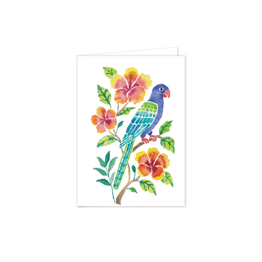 Parrot Blooms Folded Notes