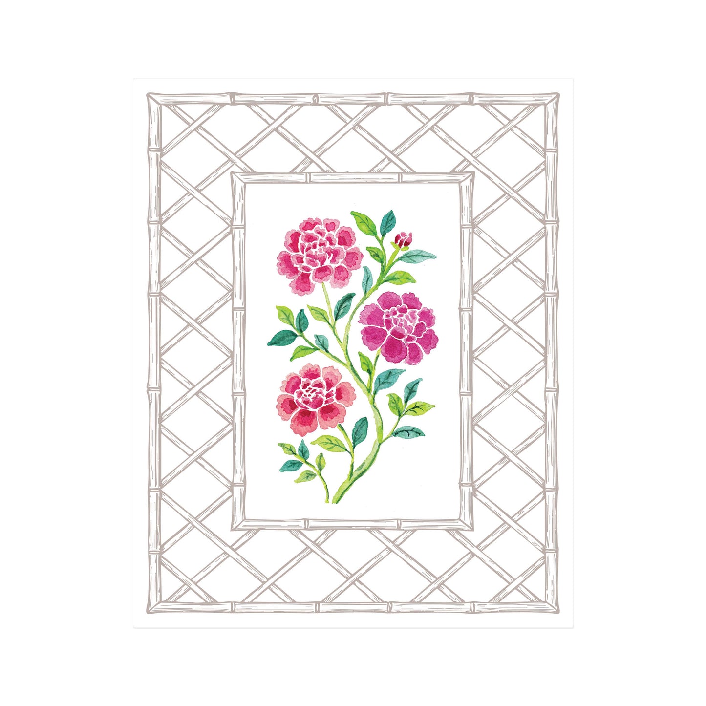 Peony Jewels Art Print