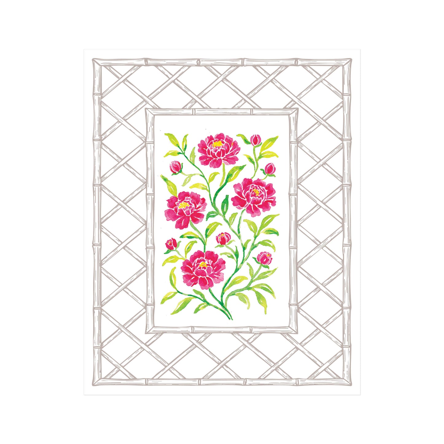 Painted Peonies Art Print