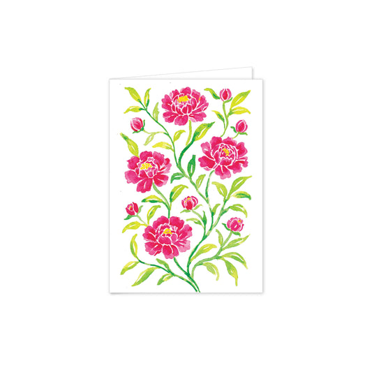 Painted Peonies Folded Notes