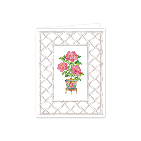 Garden Peony Letterpress Folded Notes
