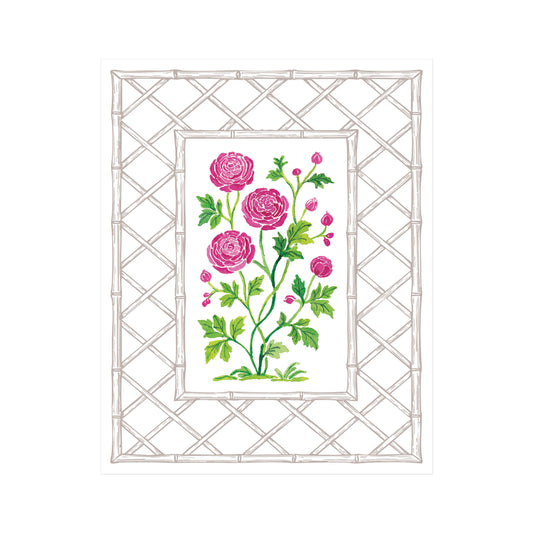 Ranunculus Garden Letterpress Art Print