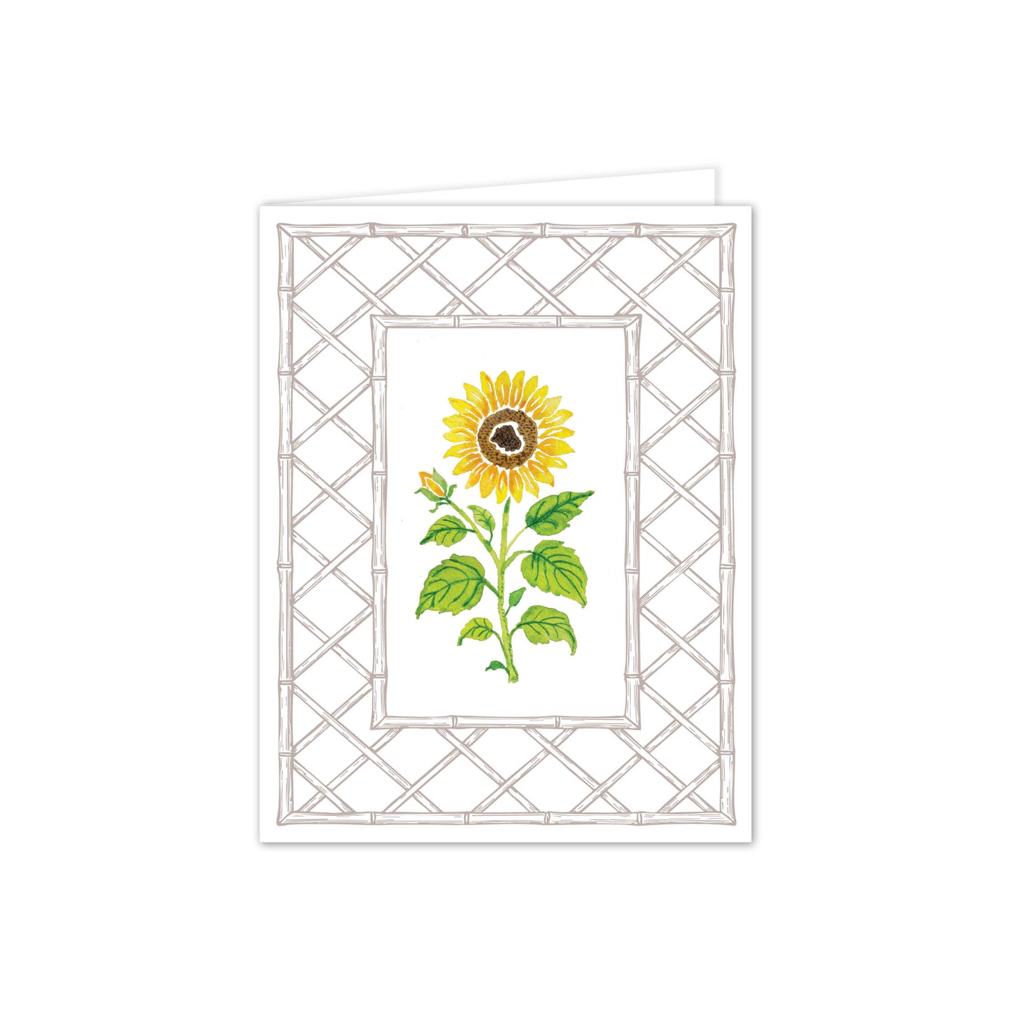 Golden Sunflower Letterpress Folded Notes