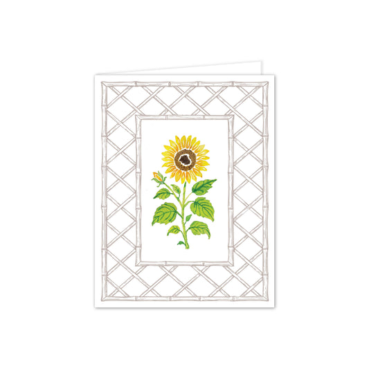 Golden Sunflower Letterpress Folded Notes