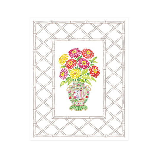 Rose Medallion Blooms Art Print